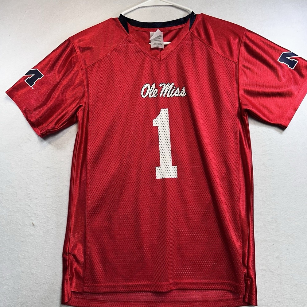 Ole Miss Rebels Youth Jersey Size 12/14 Red